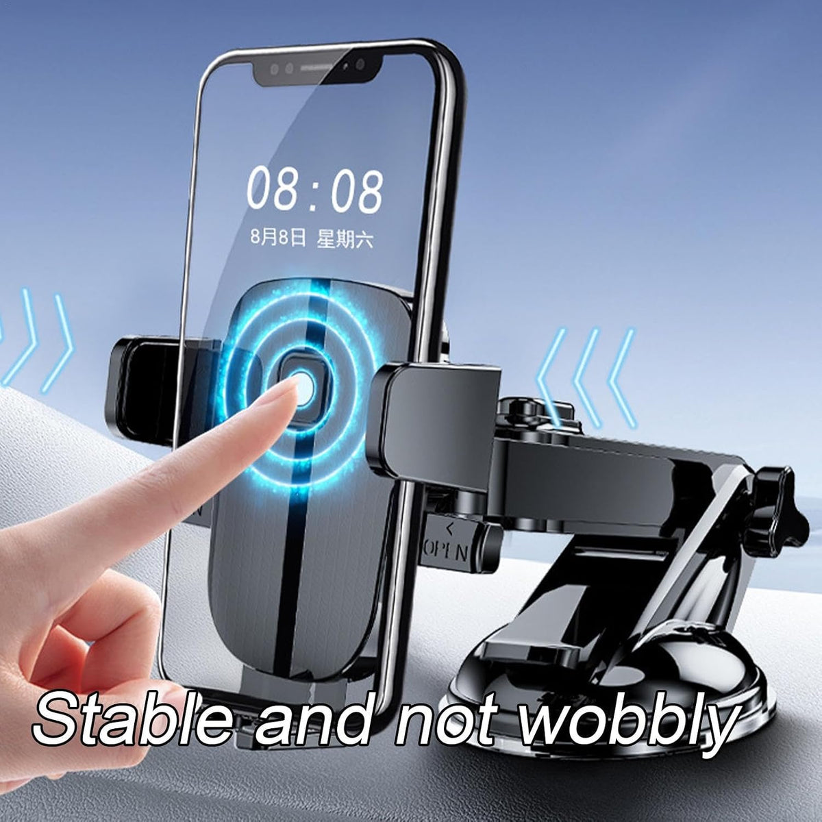Car Phone Stand,Dashboard Windshield Car Mount Phone Holder | Expandable Rotatable Strong Suction Vent Automobile Cell Phone Holder
