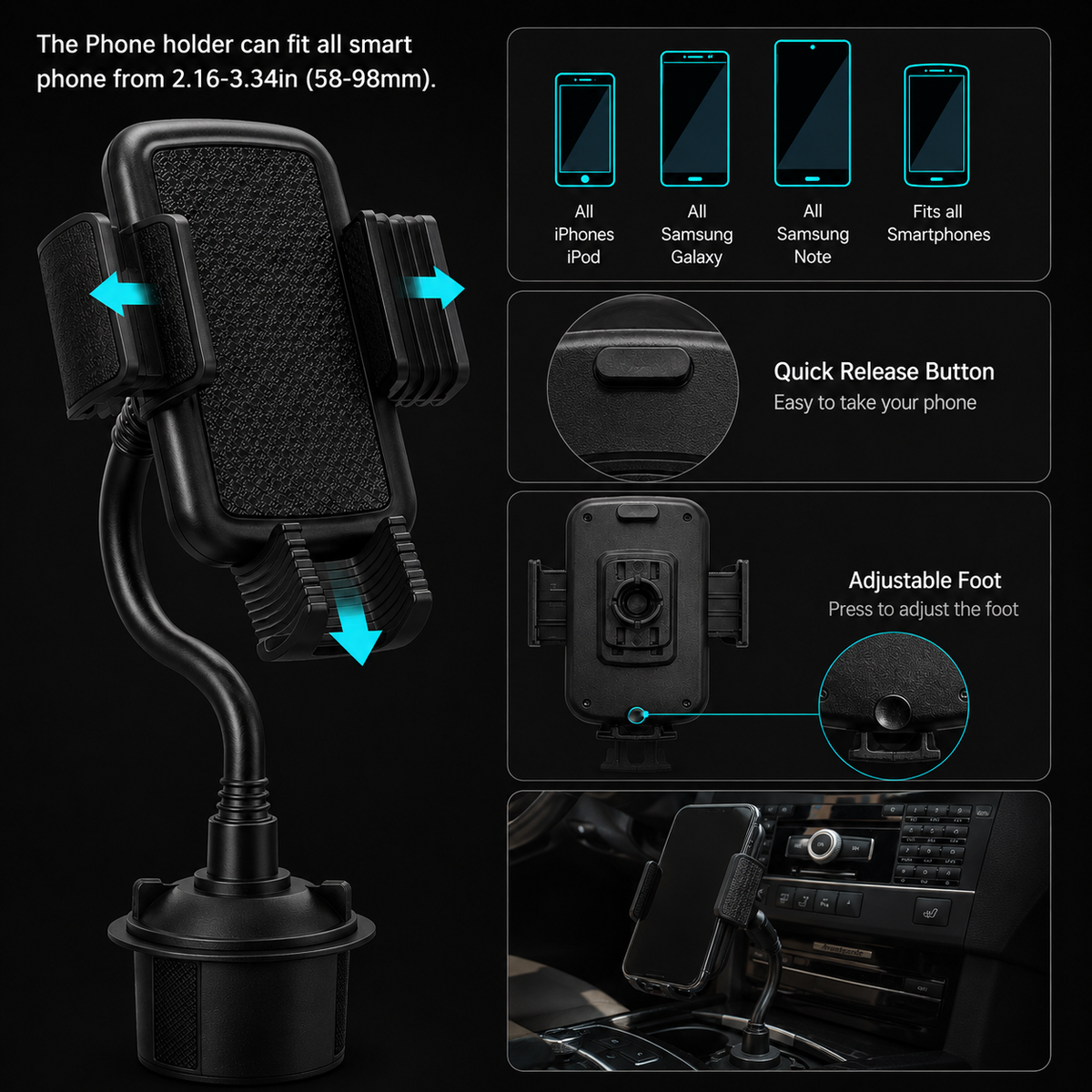 Novra – Cup Holder Phone Mount